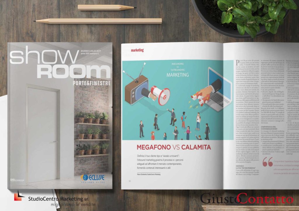 Inbound Marketing - copertina della rivista ed estratto dell'articolo